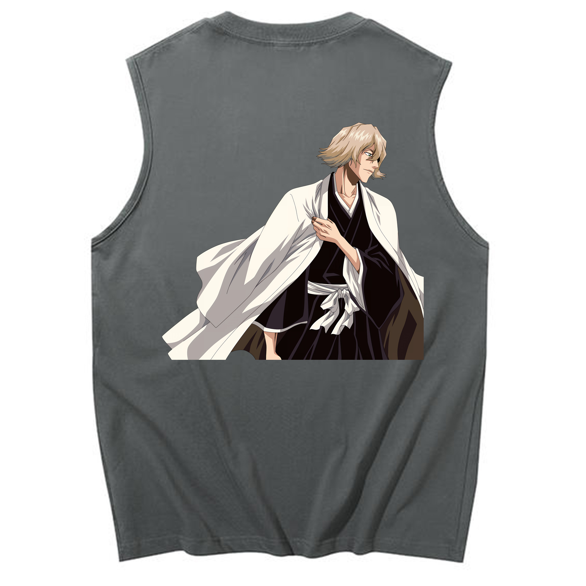 （画像用） "ブリーチ 浦原 喜助（うらはら きすけ） BLEACH Urahara Kisuke " コットン100％タンクトップ（背面プリント）